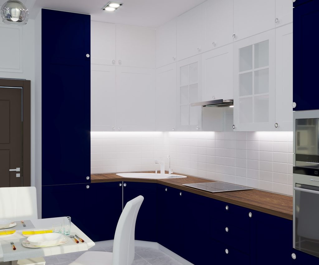 Кухня дизайн проект 3х комнатной квартиры