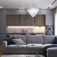 Дизайн проект трехкомнатной квартиры ЖК Кронштадский